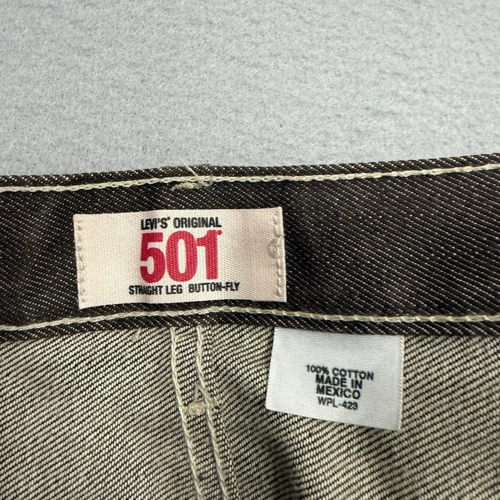 Vintage Levis 501xx Jeans Men 42x32 Brown Denim Button Fly 2005 Western Straight